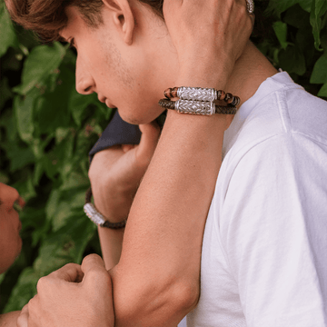 Persian Shield Yellow Tiger Eye & Natural Diamond Unisex Bracelet - DaneilaLeon