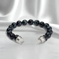 Persian Shield Men's Blue Tiger Eye & Diamonds Add - On Strand - DaneilaLeon