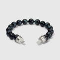 Daneila Léon men’s sterling silver add-on strand with blue tiger eye and lab-grown diamonds