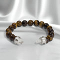 Persian Shield Men's Yellow Tiger Eye & Diamonds Add - On Strand - DaneilaLeon