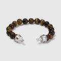 Daneila Léon men’s sterling silver add-on strand with yellow tiger eye and natural diamonds