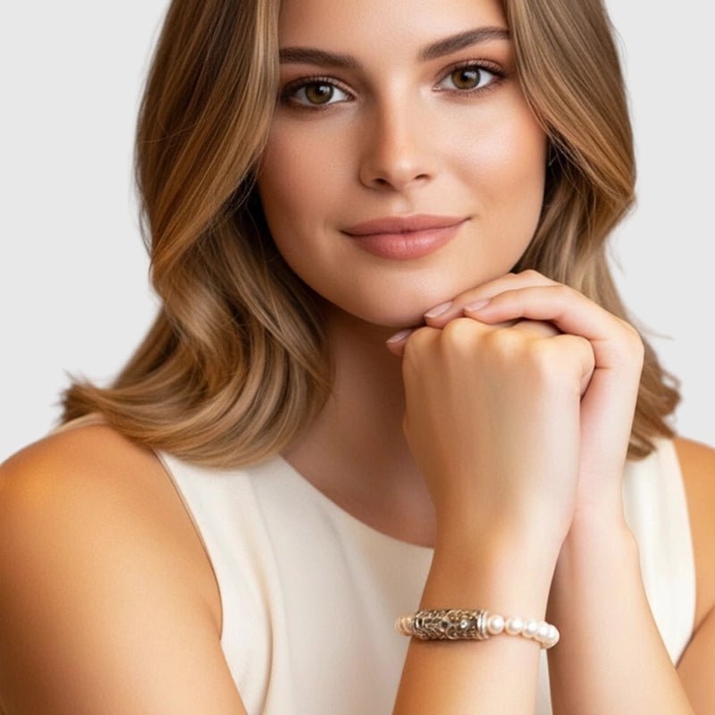 Persian Shield Women’s Pearl & Lab Diamond Add - On Strand - DaneilaLeon