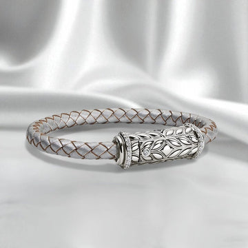 Persian Shield Twisted Leather Women’s Diamonds Clasp with Interchangeable Strap - DaneilaLeon