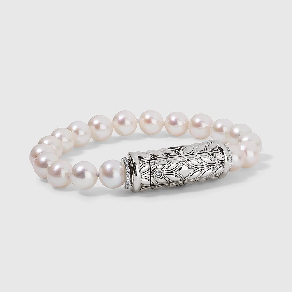 Persian Shield Women's Lab Diamond & Pearl Bracelet - DaneilaLeon