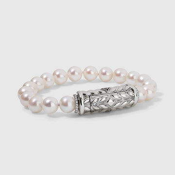 Persian Shield Women's Lab Diamond & Pearl Bracelet - DaneilaLeon