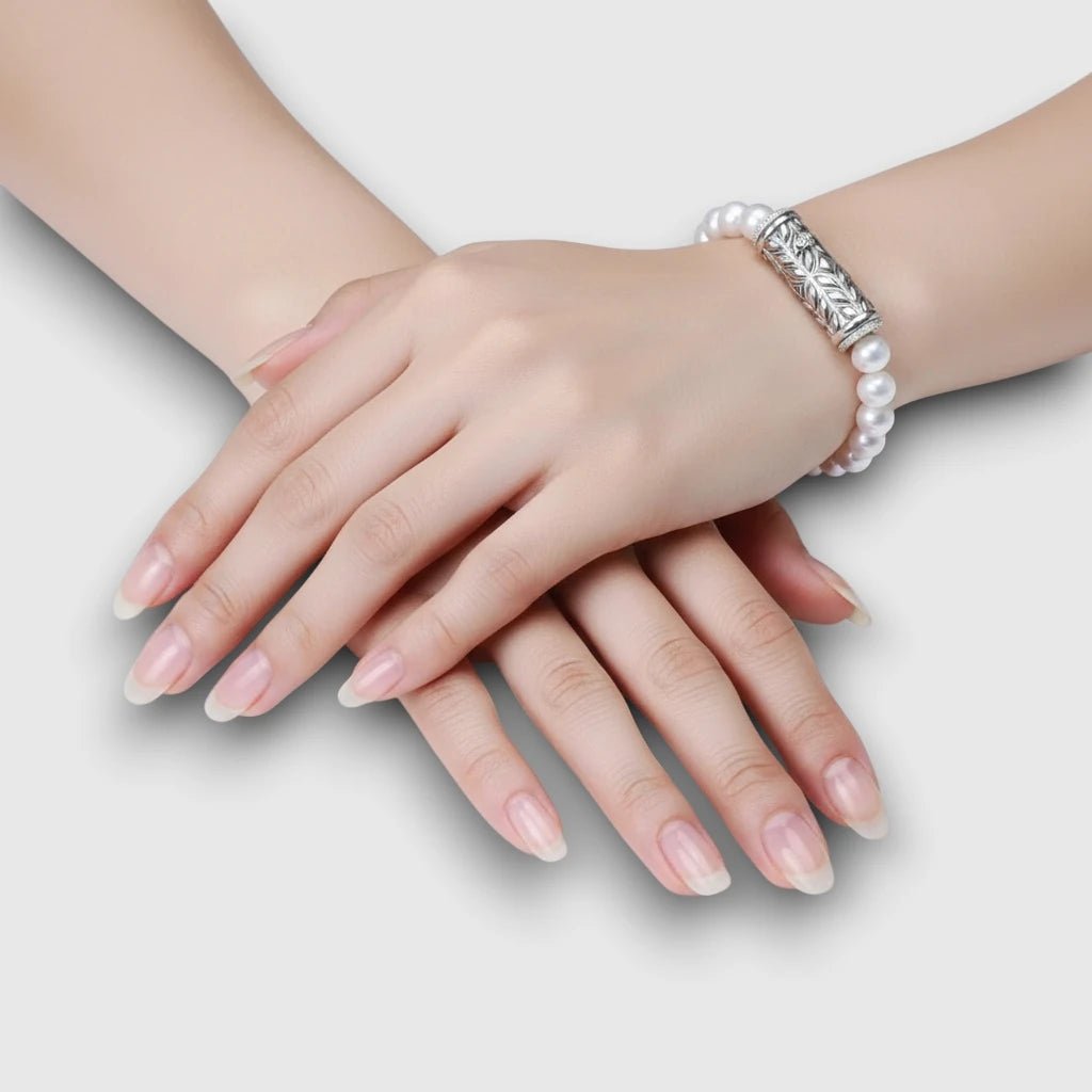 Persian Shield Women’s Natural Diamond & Pearl Strand Bracelet - DaneilaLeon