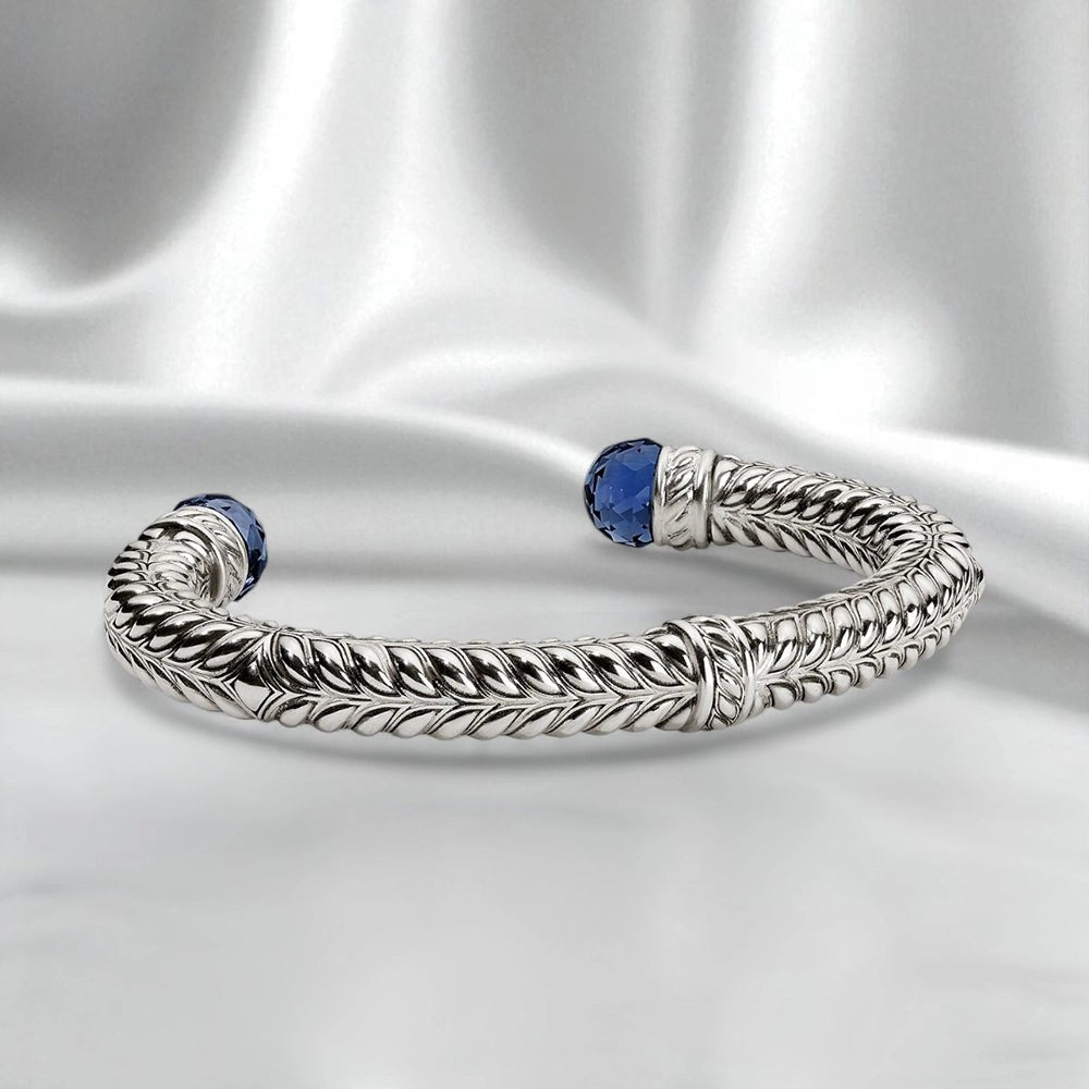Persian Shield Women’s Cuff with Blue Sapphires - DaneilaLeon