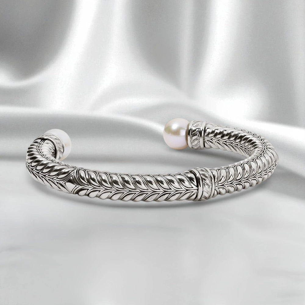 Persian Shield Women's Cuff with Pearls - DaneilaLeon
