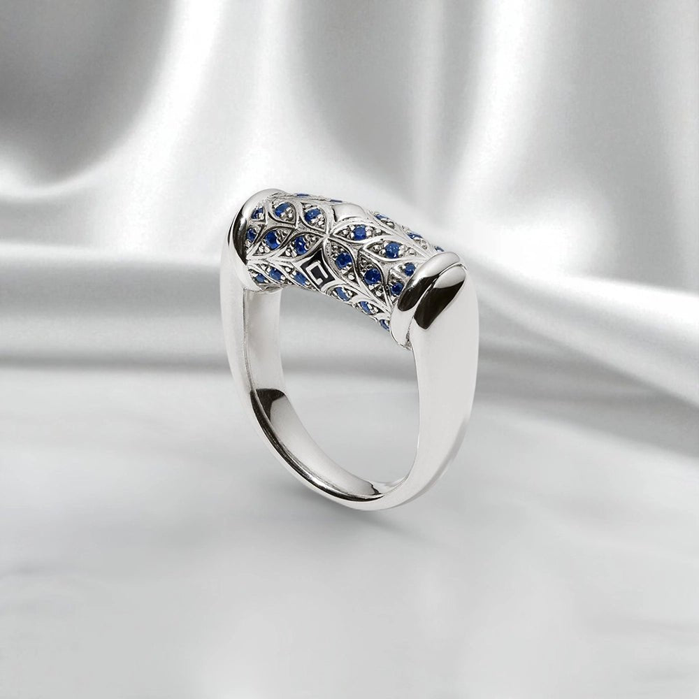 Persian Shield Women’s Ring with Natural Blue Sapphires - DaneilaLeon
