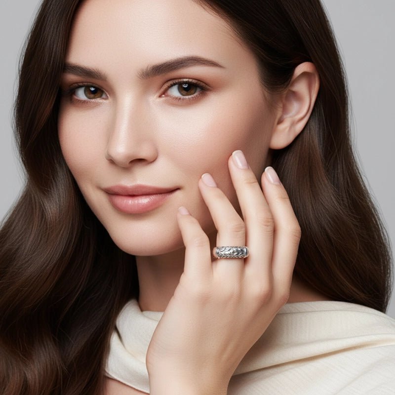 Persian Shield Women’s Silver Fashion Ring - Daneila Leon