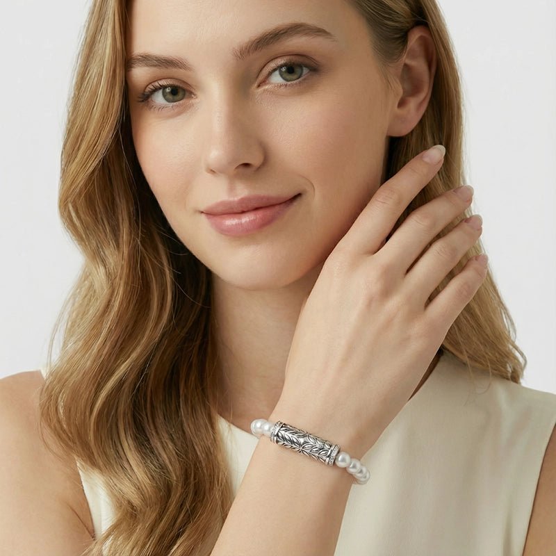 Persian Shield Women’s Pearl & Lab Diamond Add - On Strand - DaneilaLeon